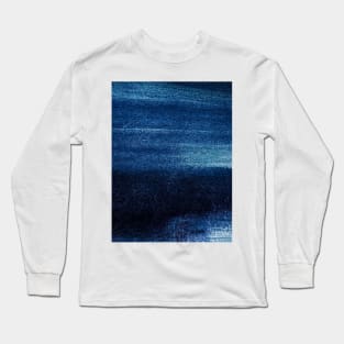 Black White And Blue Elegant Pattern Long Sleeve T-Shirt